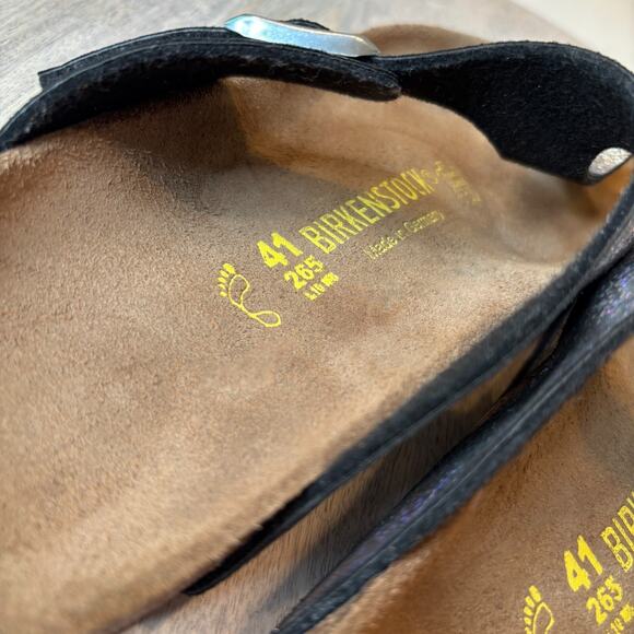 Birkenstock Birks Gizeh Black Birko-Flor Thong Sandals Shoes US Size 10 - Picture 11 of 12